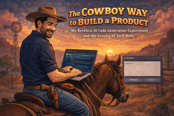 The Cowboy Way to Build a Product: My Reckless AI Code Generation Experiment and the Gravity of Tech Debt